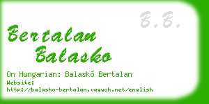 bertalan balasko business card